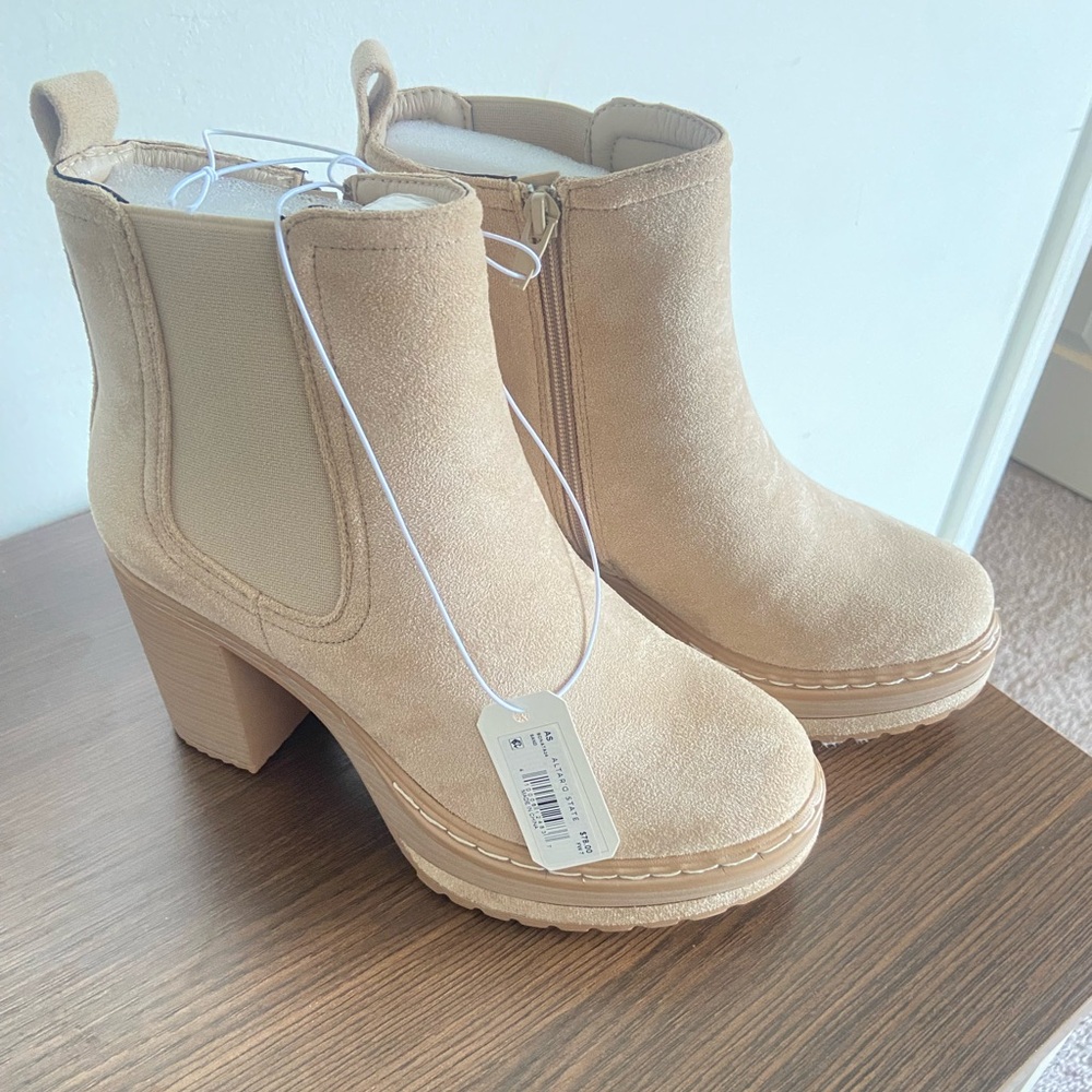 Altar'd State Cream Heeled Boots